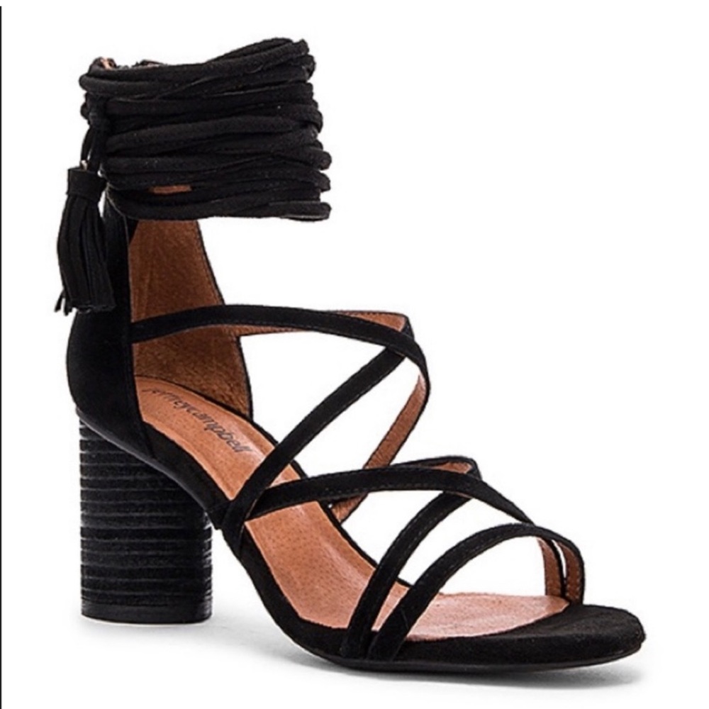 Jeffrey Campbell Despina Black Suede Heels